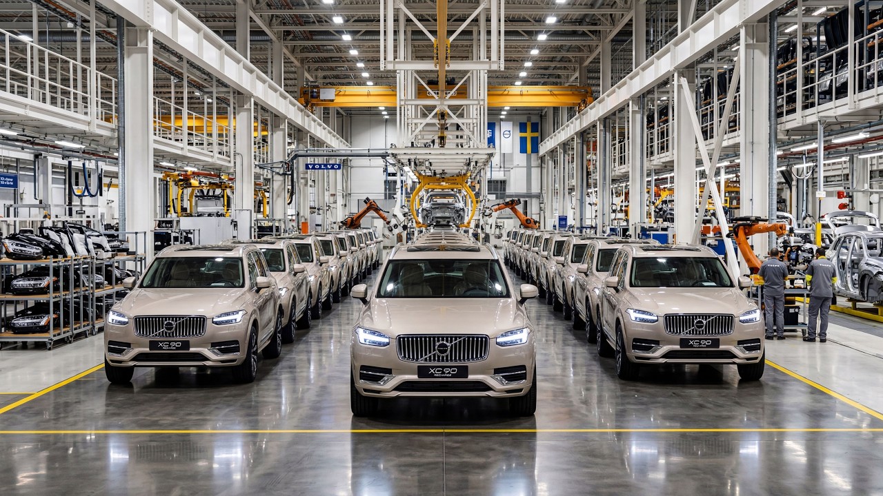 How the Volvo XC90 Hybrid Is Made in Sweden | Inside the Production Line (Full Process)