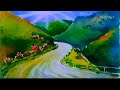 Draw Watercolor Mountain Scenery Easily | Relaxing Landscape Painting for Beginners