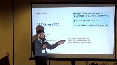AI Fairness 360 Tutorial at ACM FAT* 2019, Part 1