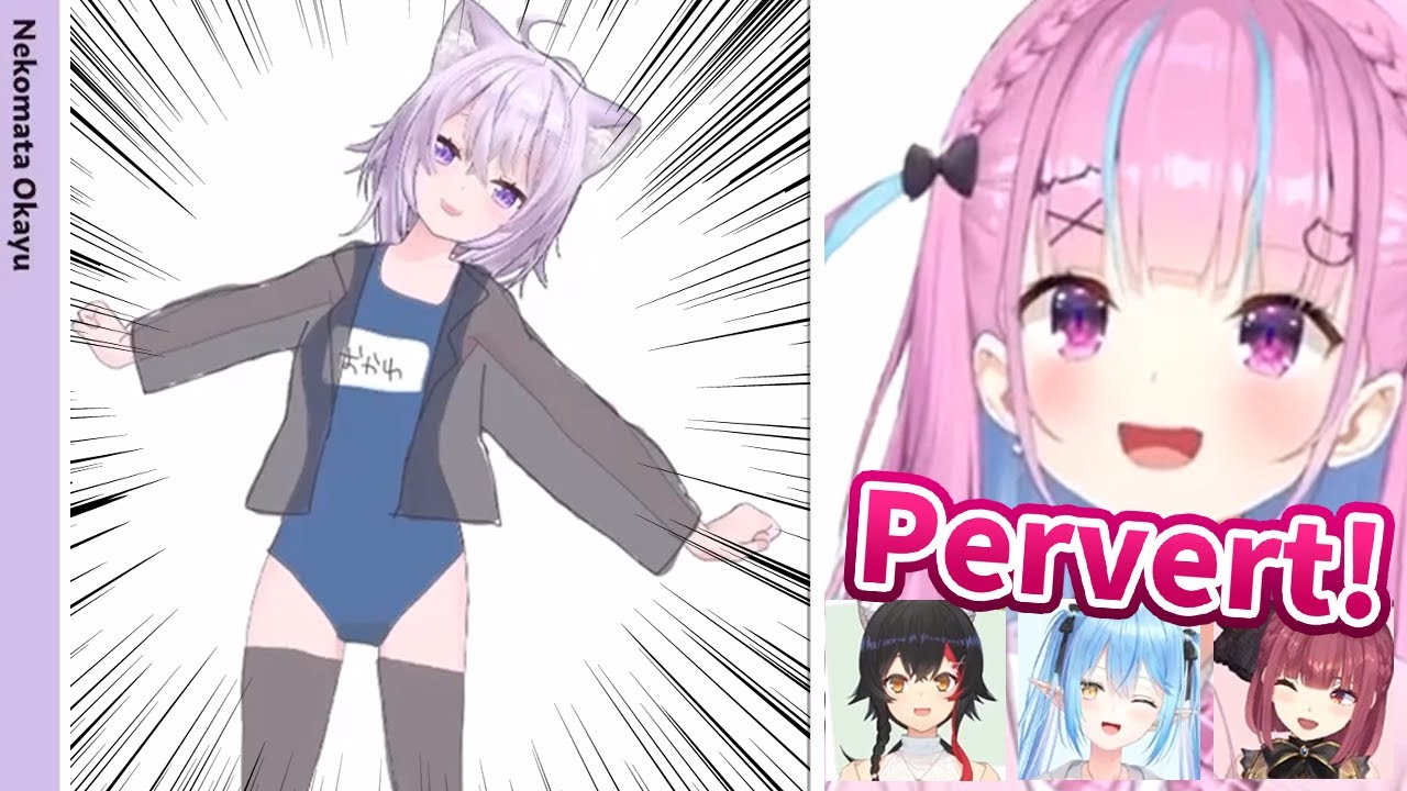 Everyone cringes at how pervert Okayu's fashion is [Hololive/Eng sub]