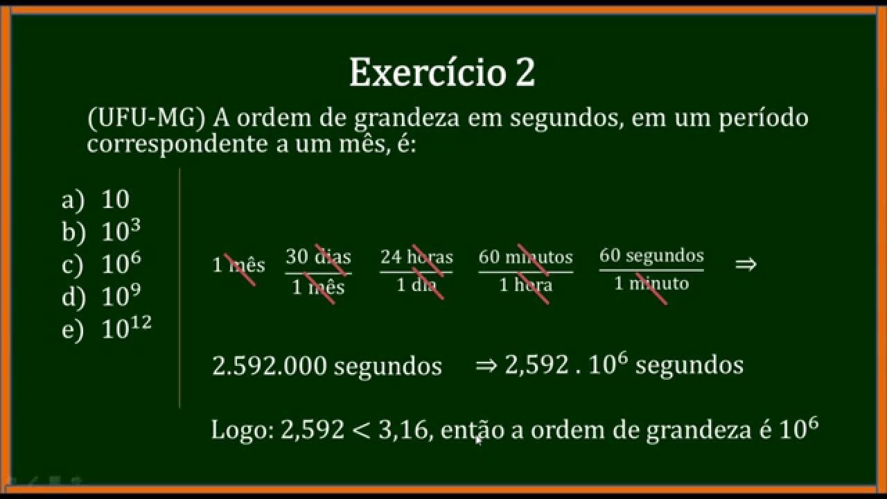 Exercícios Resolvidos : Notação Científica - Exercício 2 - Básico 