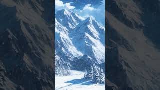 Winter Mountain Landscape Screensaver 4K #short #shorts #youtubeshorts #shortvideo #shortsfeed