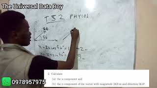 Vectors | practice problem | tutorial sheet 2 question 3 | Mulungushi University | Phy