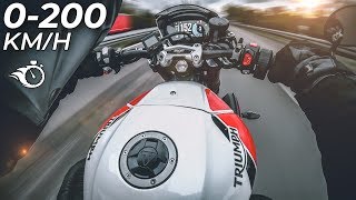 SPEED TRIPLE RS | 0-200 KM/H - AUTOBAHN - ACCELERATION 🔥 HQ SOUND