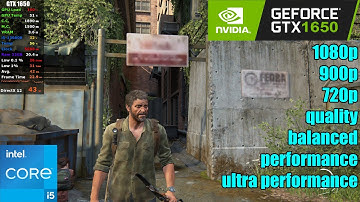 GTX 1650 | The Last of Us Part I Patch 1.0.1.6 - 1080p, 900p, 720, FSR 2 All Settings
