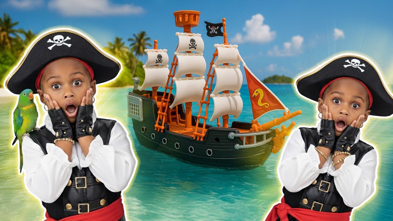 CRAZY PIRATE ADVENTURES ON THE HIGH SEAS 🌊🏴‍☠️ l LAS ROYAL TWINS SHOW 👑✨