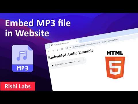 How to Embed an MP3 Audio File in Your Website HTML5