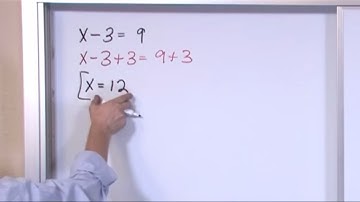 Lesson 16 - Solving Single Step Equations (Pre-Algebra Tutor)