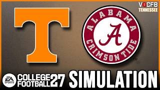 Tennessee Week 7 Simulation vs Alabama (College Football 27)