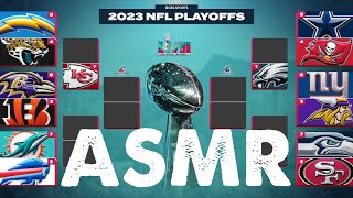 2023 NFL Playoffs and Super Bowl Prediction Bracket | Whispered ASMR