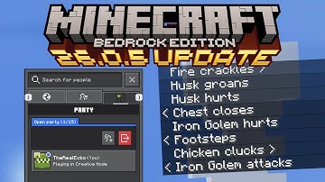 Minecraft Bedrock Preview 26.0.5 – Subtitles Added & The NEW Party System Explained!