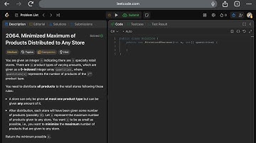 Leetcode 2064 : Minimized maximum of products distributed to any store