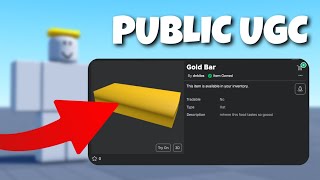 Making MY OWN UGC Item! (ROBLOX PUBLIC UGC UPDATE)