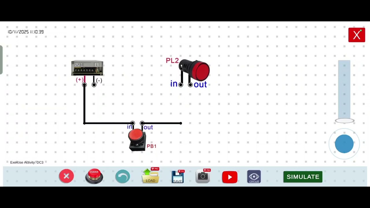 DC Power supply NC switch connection  | pilot lamp connection