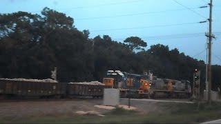 CSX Train Chase Then Two Trains Pass Each Other