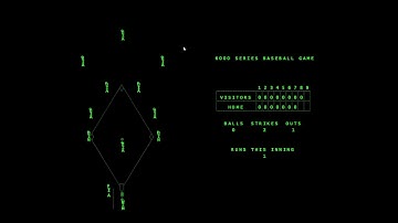 Baseball on CDC 6600 console