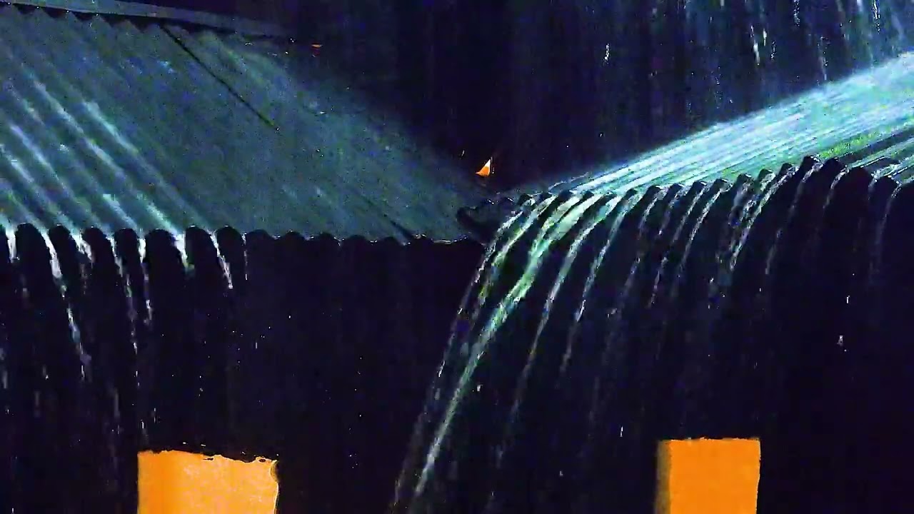 Good Night Thunderstorm Rain Sounds for Sleeping | Heavy Rain on Tin Roof Powerful Thunder Sounds