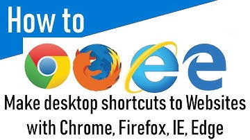 How to Make Desktop Shortcuts to Websites with Chrome, Firefox, IE, Edge - Windows 10
