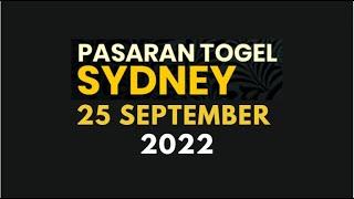 #SdyHariIni​​ #PrediksiSidneyJitu​​Prediksi sydney 25 September 2022 bocoran togel sidney hari ini