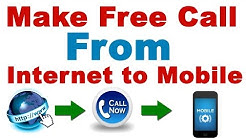 How to Make Free calls from a PC to Mobile ?  (Free Internet Calls to Phone/Landline)