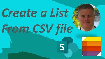 How to create a Microsoft list from CSV file ?