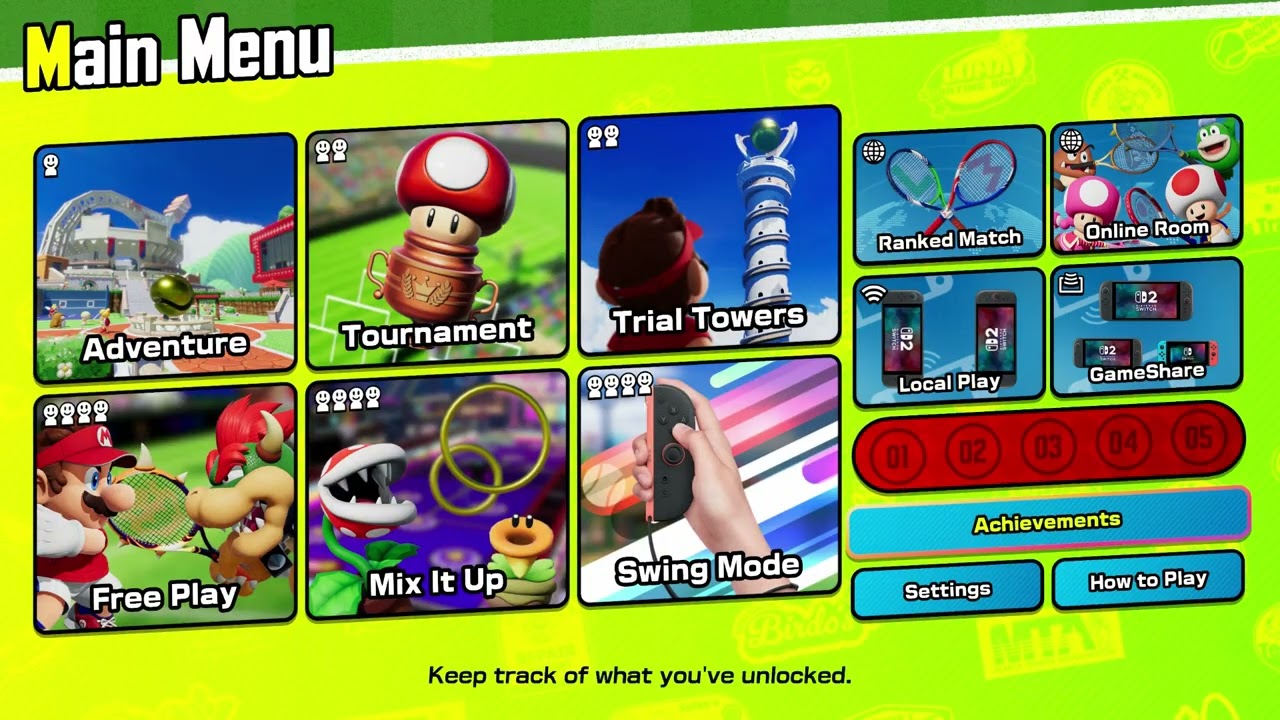 Mario Tennis Fever - Hour 1 gameplay