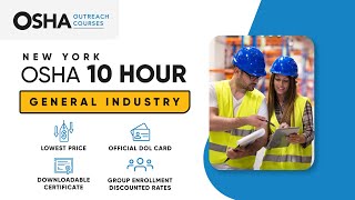 NY OSHA 10 Hour General Industry | Workplace Safety Training by Osha Outreach Courses 646 views 2 years ago 1 minute, 50 seconds