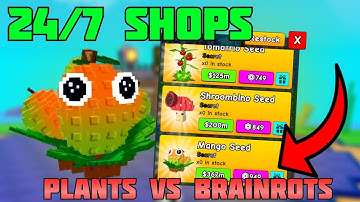 24/7 SHOPS + TRADING | Plants VS Brainrot ROBLOX #roblox