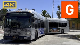 Los Angeles Metro Busway G Line, Chatsworth to North Hollywood, Full Ride, New Flyer XE60 4K