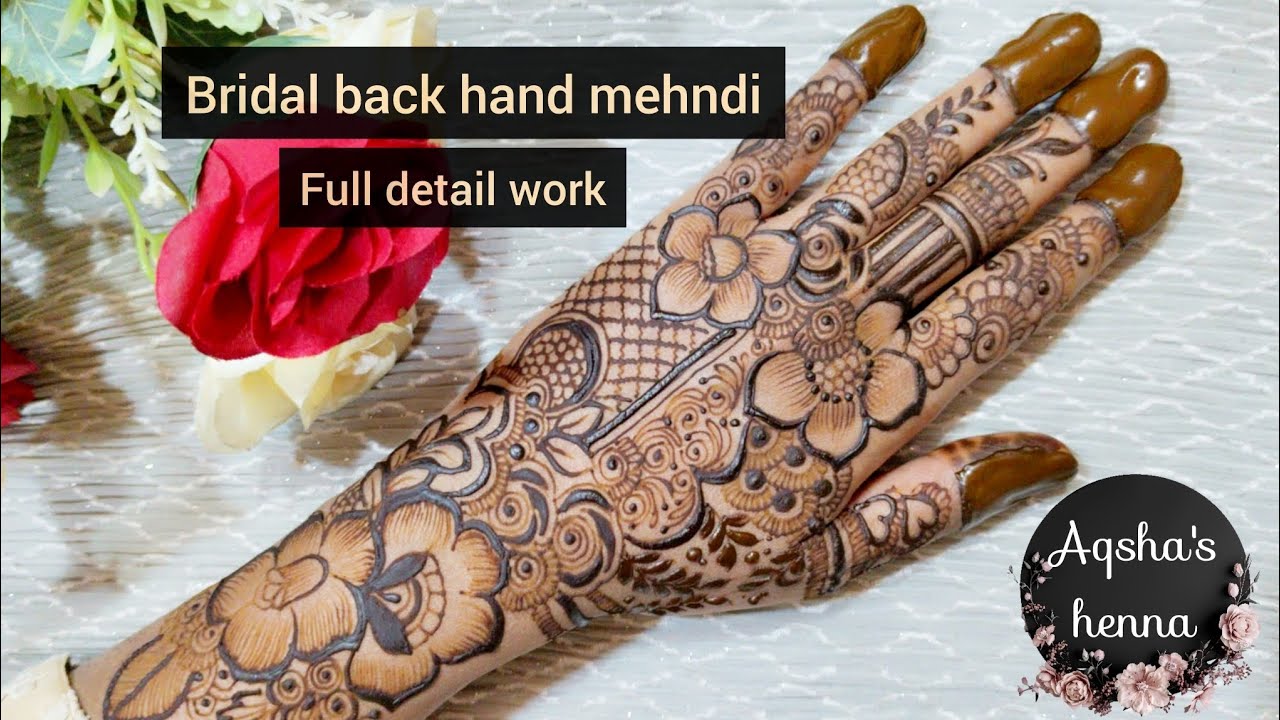 Back hand bridal mehndi design| full hand mehndi design| stylish back hand Mehndi
