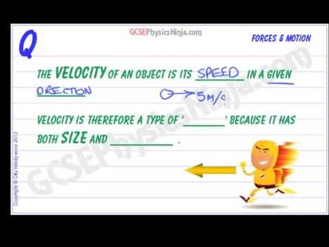 GCSE Physics Revision - Velocity vs Speed
