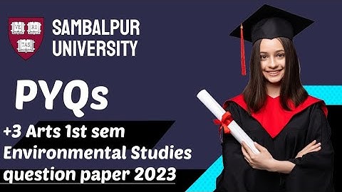 +3 1st sem AECC-1 Environmental Studies question paper 2023 || Sambalpur University