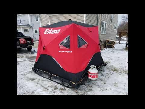 Ice Fishing Camping Setup