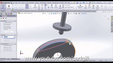Video Tutorial on Cam Follower Mechanism in SolidWorks Part #2