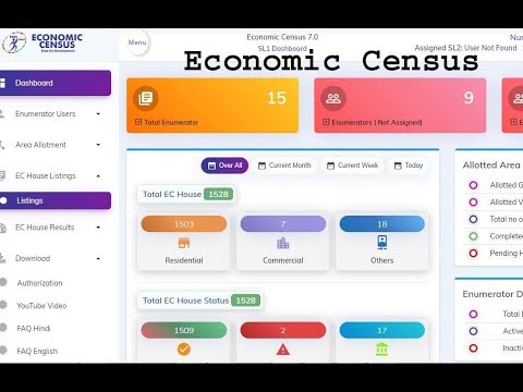 Economic Census 2019 | Dashboard Management | Allotment of Enumerator | De-Assign | VLE Dashboard EC