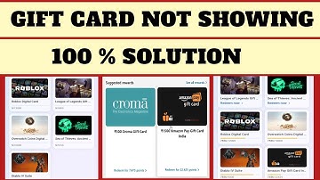 Microsoft Rewards Amazon Gift Card Not Showing Solution | Amazon And Croma Gift Card New Update