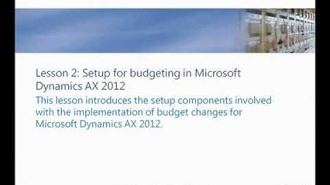Microsoft Dynamics AX 2012 - Budgeting
