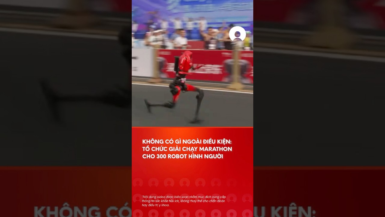 Viral 300 robot hÃ¬nh ngÆ°á»i thi cháº¡y bÃ¡n marathon á»Ÿ Trung Quá»‘c #robot #trungquoc #marathon
