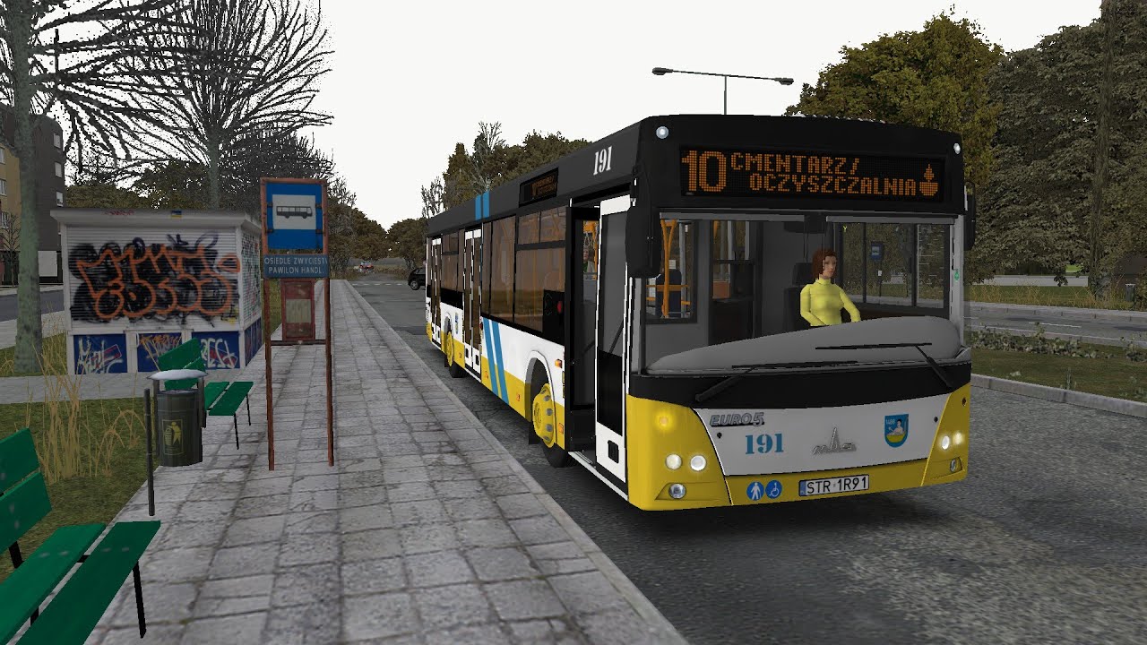 Linią 10 na Cmentarz i z powrotem | MZKP Strzelce | OMSI 2