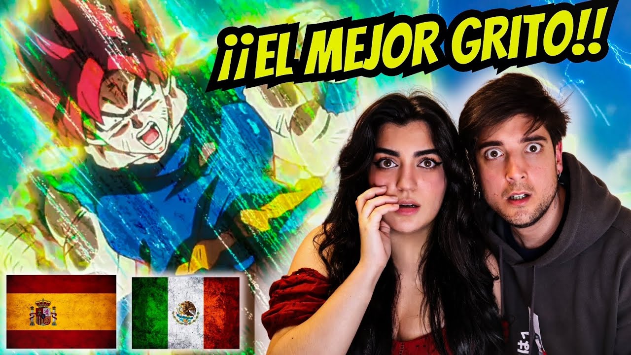 ESPAÑOLES REACCIONAN A DRAGON BALL LATINO VS ESPAÑOL🔥GOKU SSJ BLUE VS BROLY🔥🐲DOBLAJE LATINO🐲