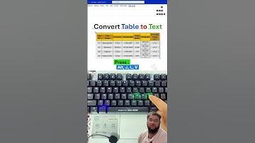 Convert table to text in #msword #msword_computer #mswordshortcuts #shortcutkeys