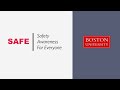 Boston University Safety Awareness for Everyone (SAFE) Launch