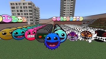 Custom Lobotomy Dash Nextbots Addon Part 4 and 5 | Geometry Dash Difficulty Faces Mod In Minecraft