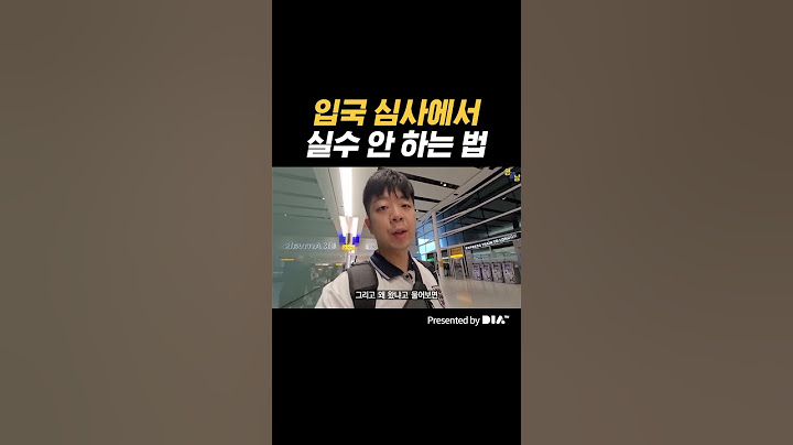 대면 입국심사 꿀팁