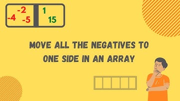 Move all the negative numbers to the start of the array #programming #dsa #gfg