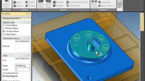 Creating a Circular Pattern in IRONCAD