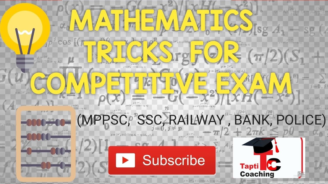 Tricky  Mathe's  for all competition  exam  (SSC ,  RAILWAY,  BANK,  POLICE   etc.....)