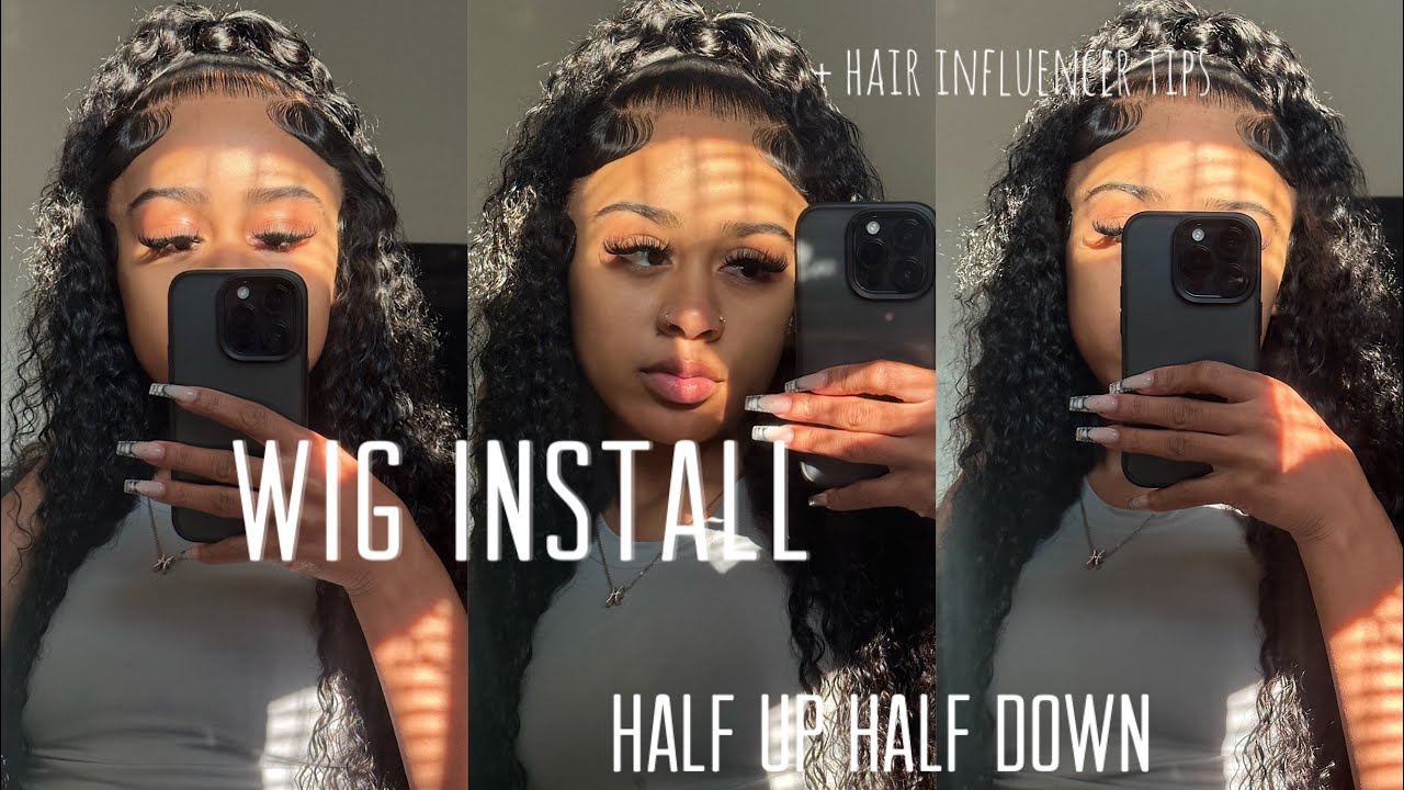 Half up Half down Wig Install + hair influencer tips Saniya Marie