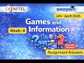 NPTEL Games and Informations | Week 4 | 2026