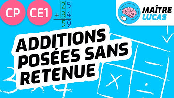 Les additions en ligne et additions posées sans retenue CP - CE1 - Cycle 2 - Maths - Mathématiques
